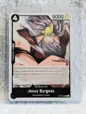 5/$20 Mint Rare One Piece Jesus Burgess Character Card OP09-086 by Bandai!!